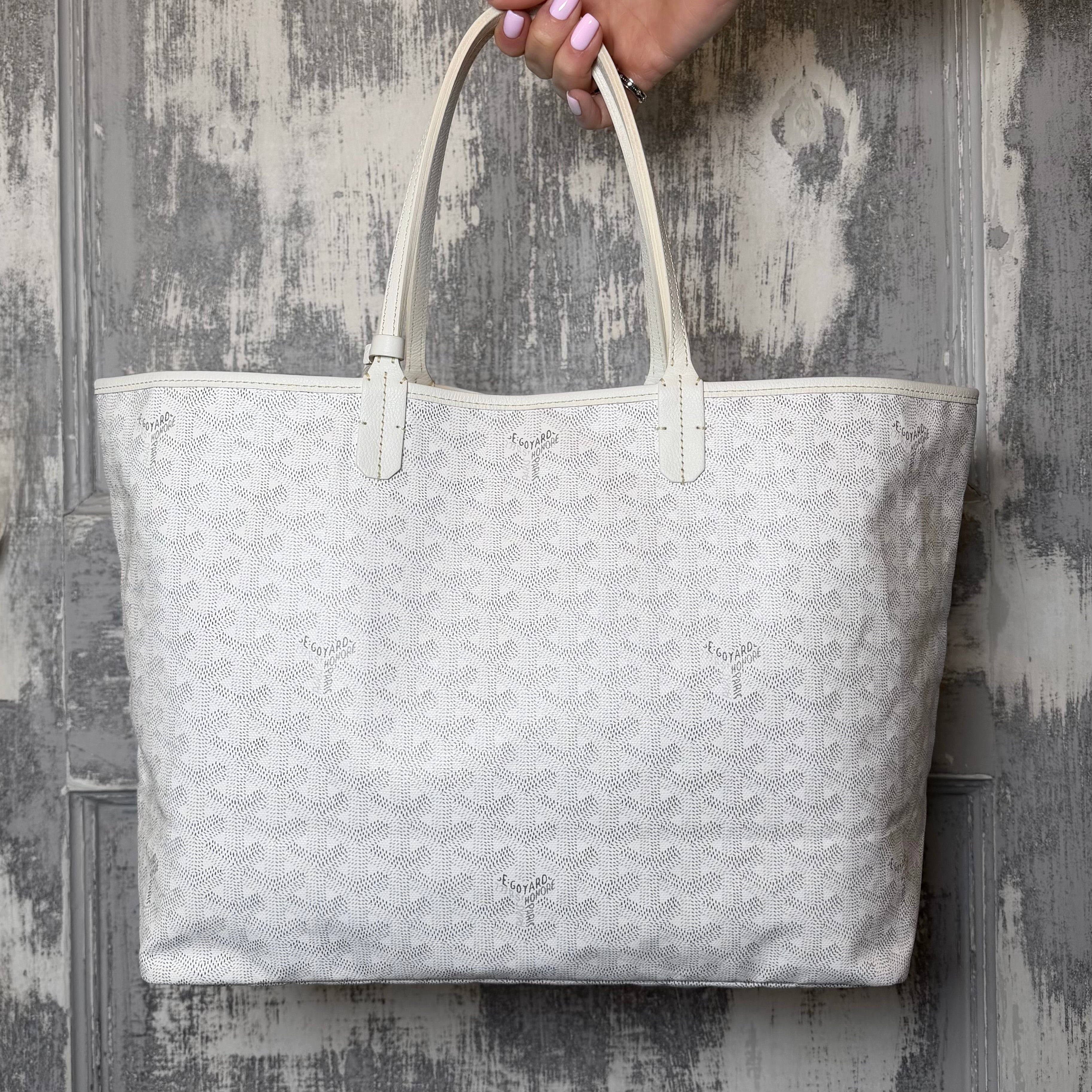 バッグ GOYARD SAINT LOUIS PM BLANC Goyard Saint Louis PM Tote Bag – Wilder's Consignment House