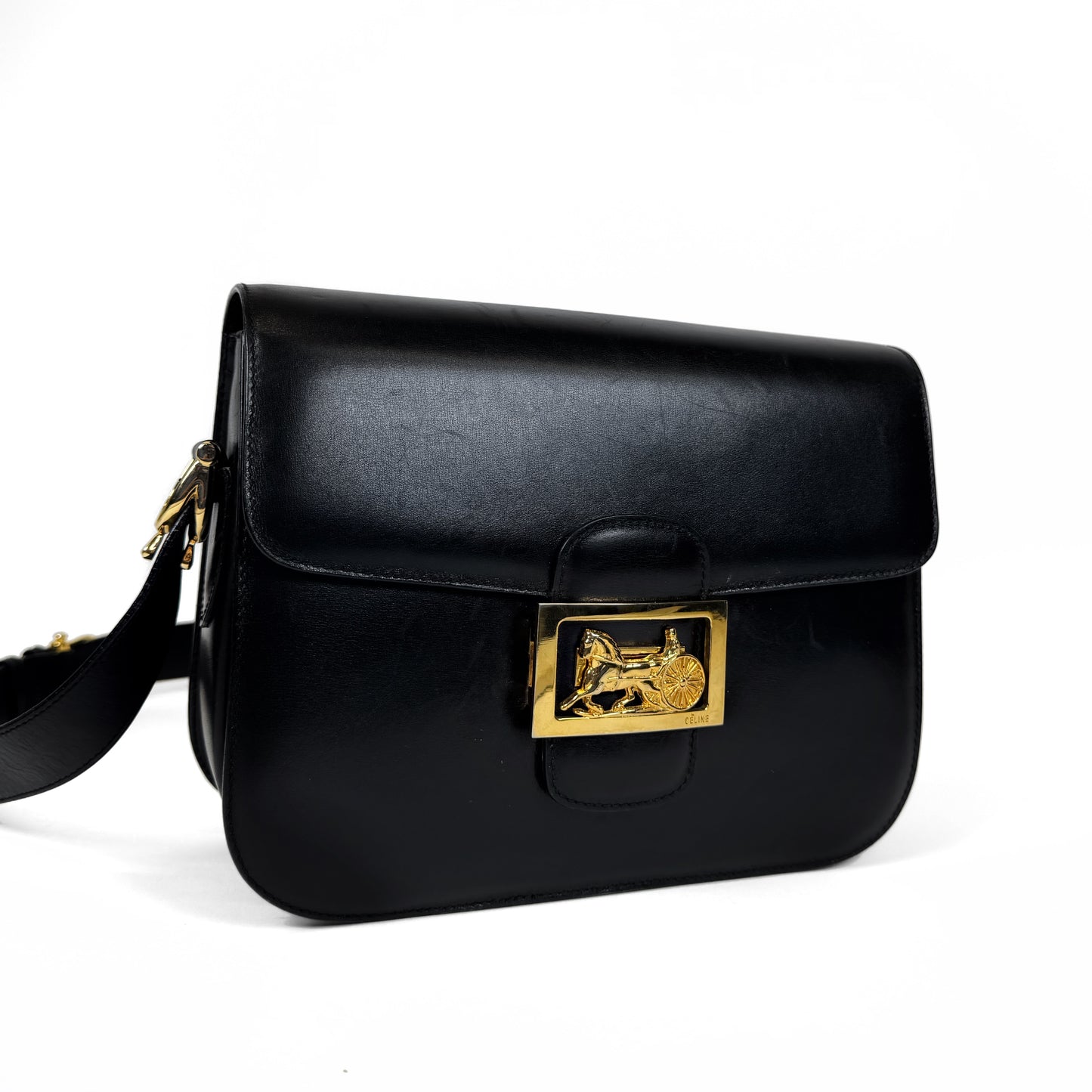 Celine Vintage Horse Carriage Box Bag