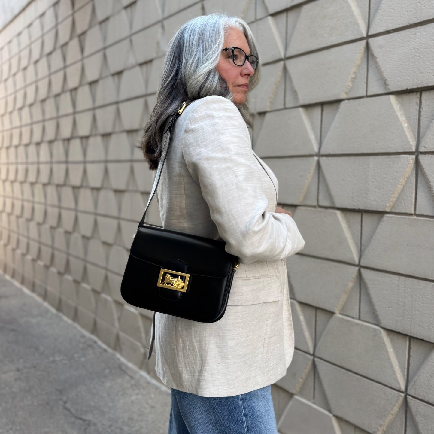Celine Vintage Horse Carriage Box Bag