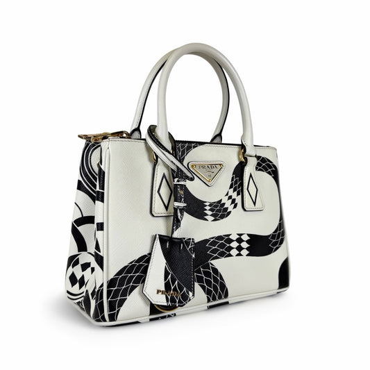 Prada Limited Edition Galleria Snake Print Tote Bag