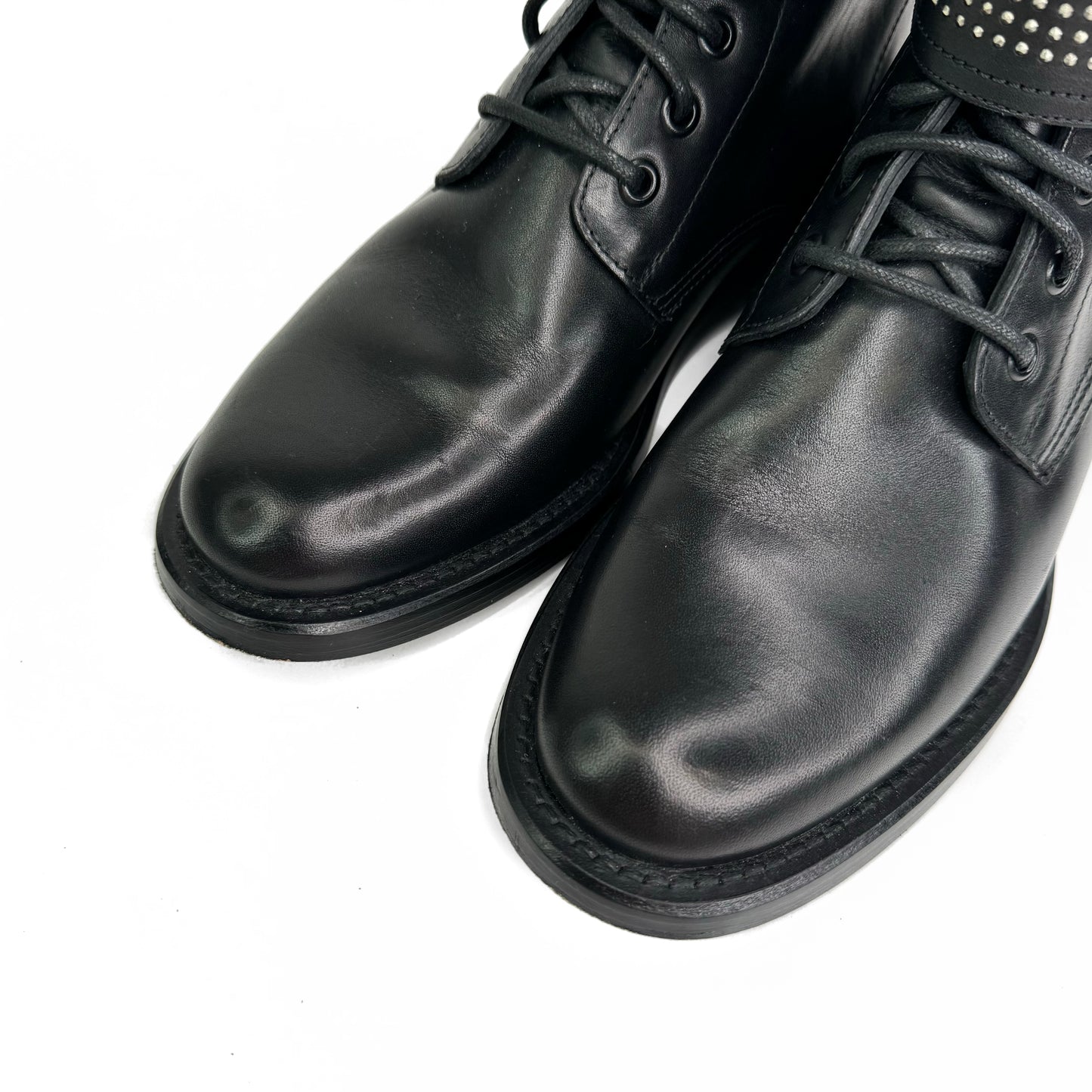 Saint Laurent Studded Buckle Combat Boots