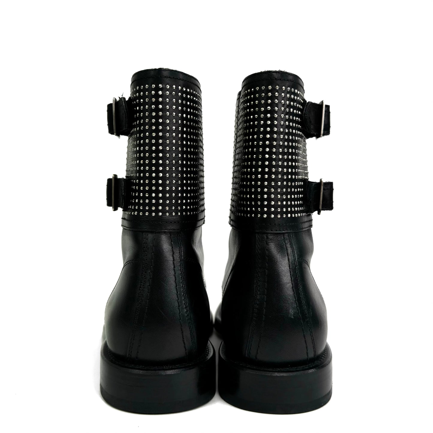 Saint Laurent Studded Buckle Combat Boots