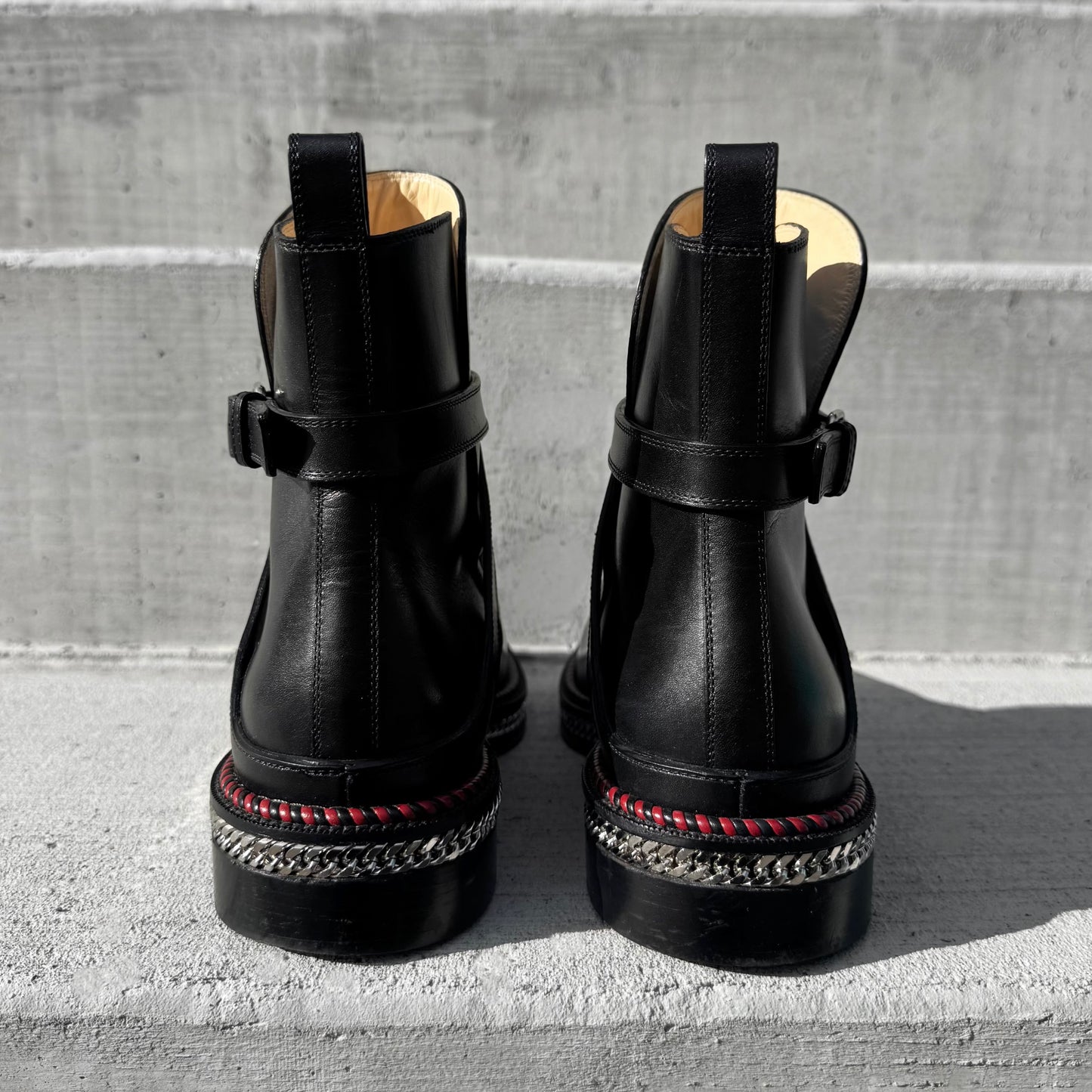 Christian Louboutin Chain Braid Chelsea Boots
