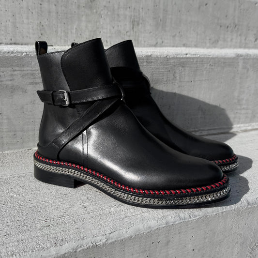 Christian Louboutin Chain Braid Chelsea Boots
