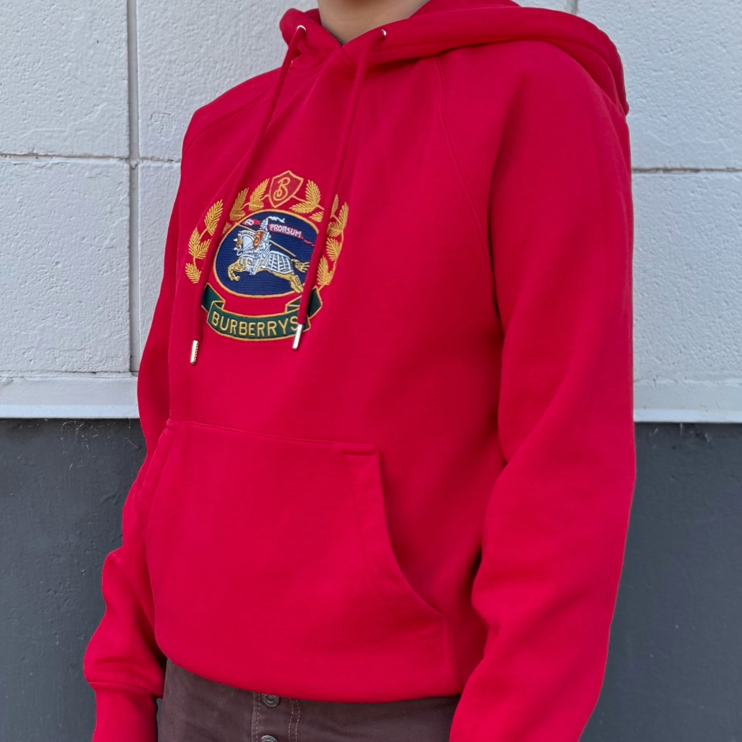 Burberry Logo Red Hoodie