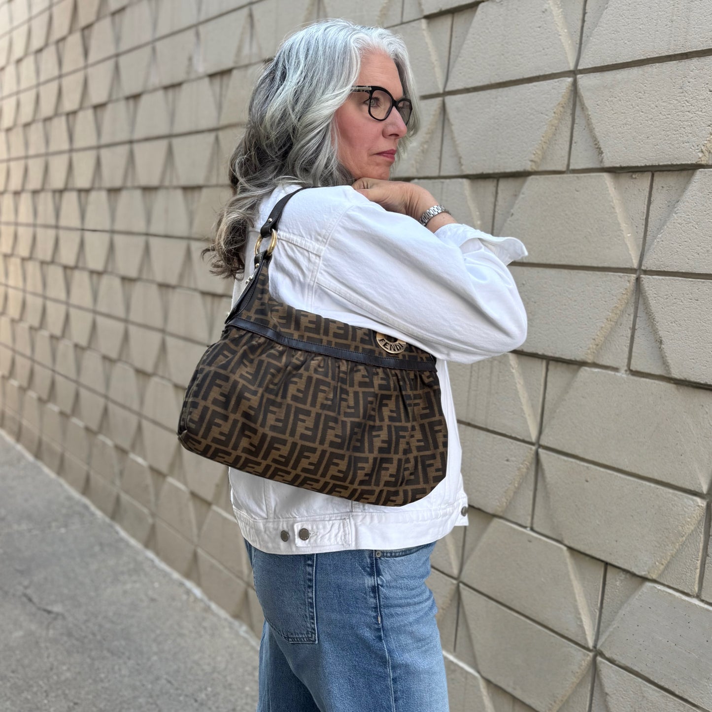 Fendi Zucca Chef Shoulder Bag