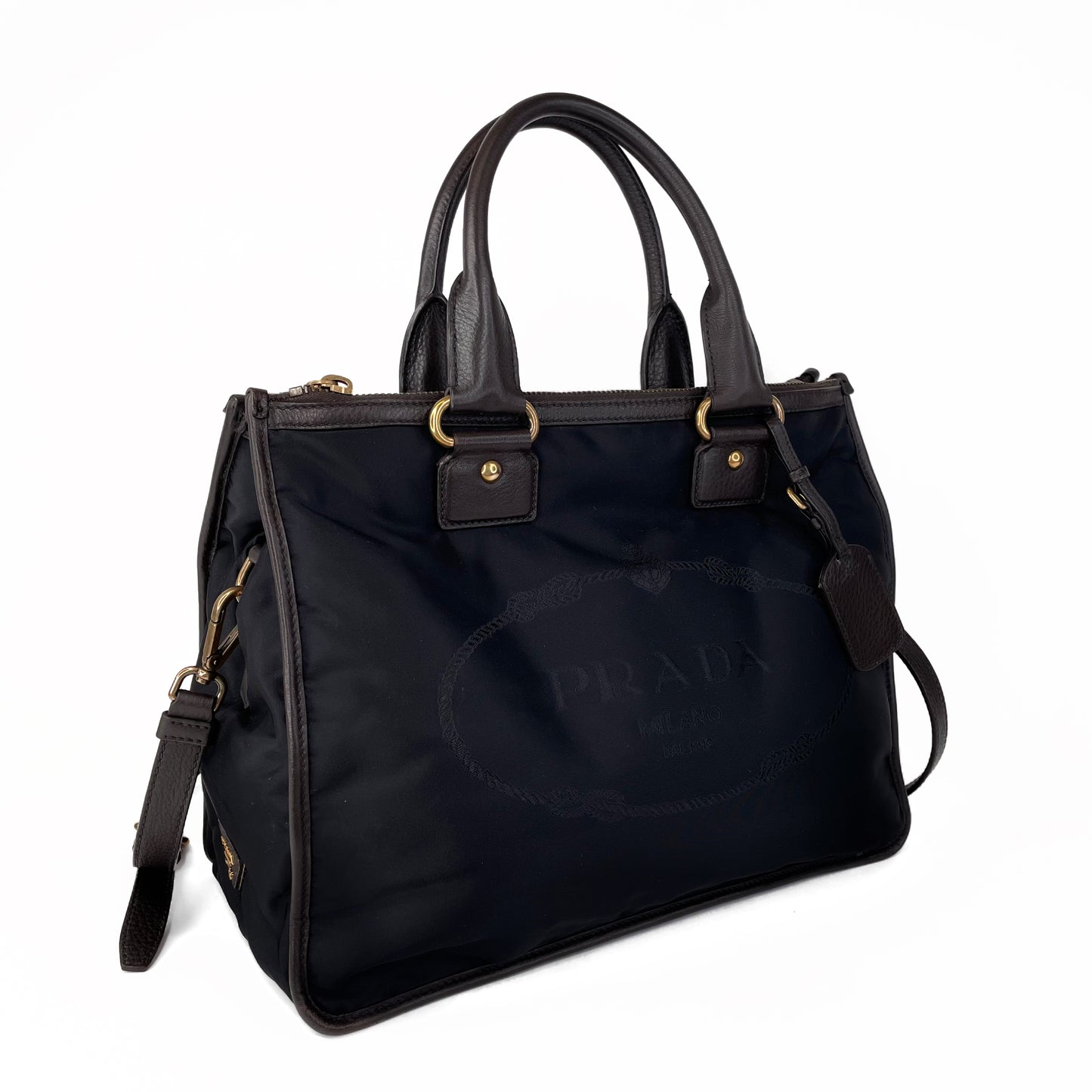 Prada Canapa Logo Tote Bag