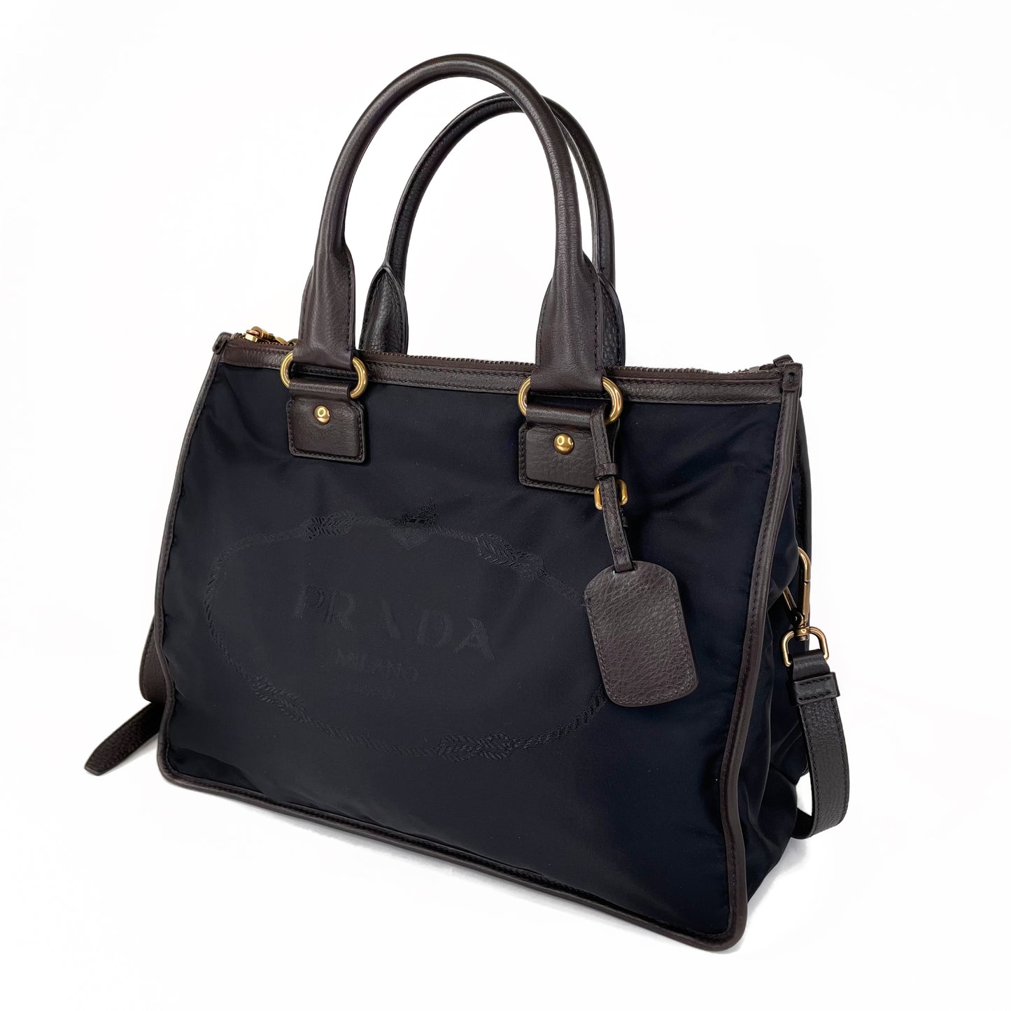 Prada Canapa Logo Tote Bag