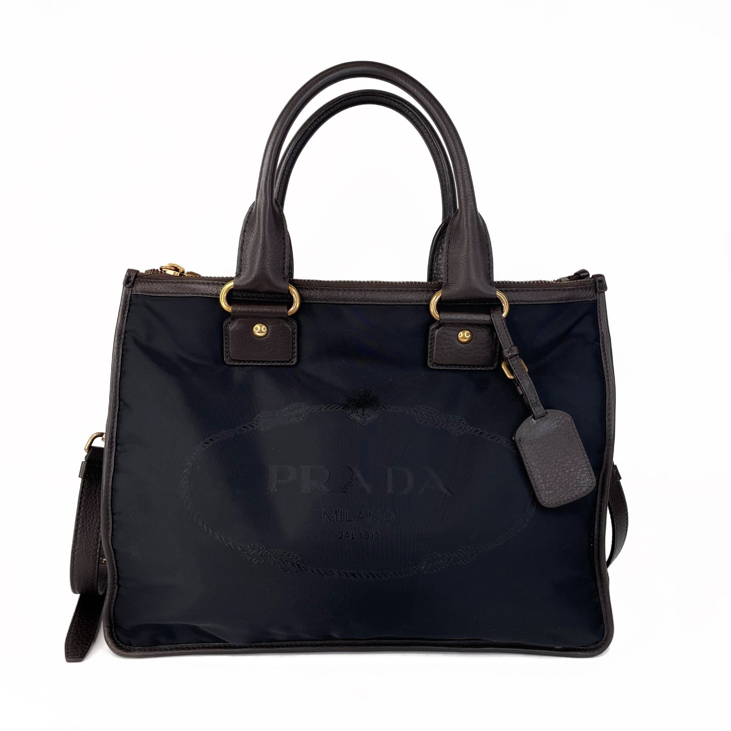 Prada Canapa Logo Tote Bag