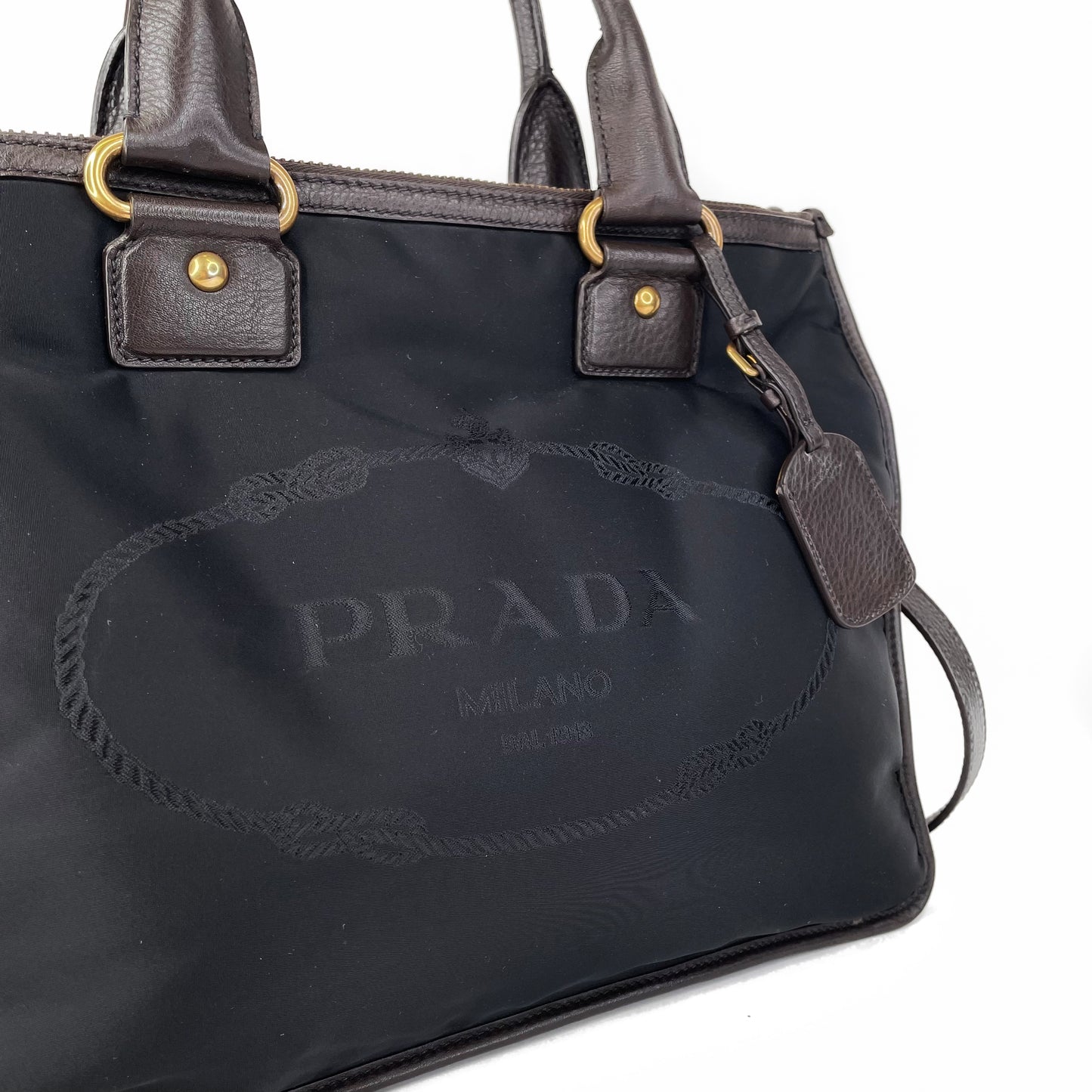 Prada Canapa Logo Tote Bag