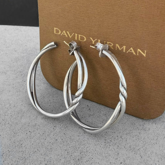 David Yurman Continuance Twist Hoop Earrings