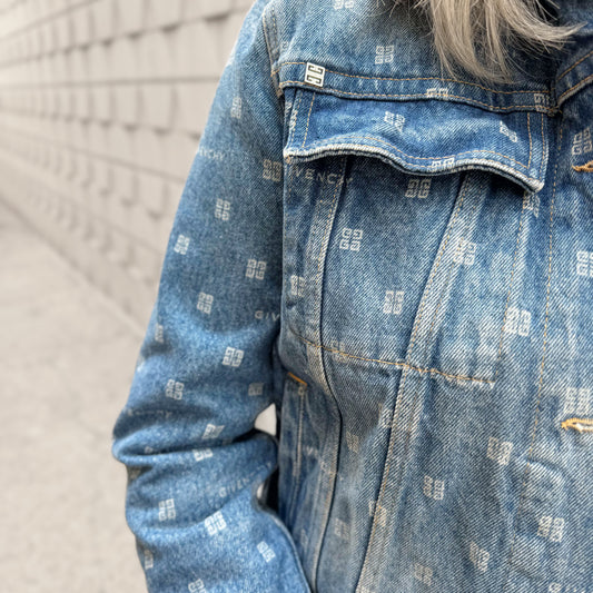 Givenchy 4G Monogram Denim Trucker Jacket