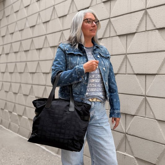 Chanel Ligne Nylon Tote Bag