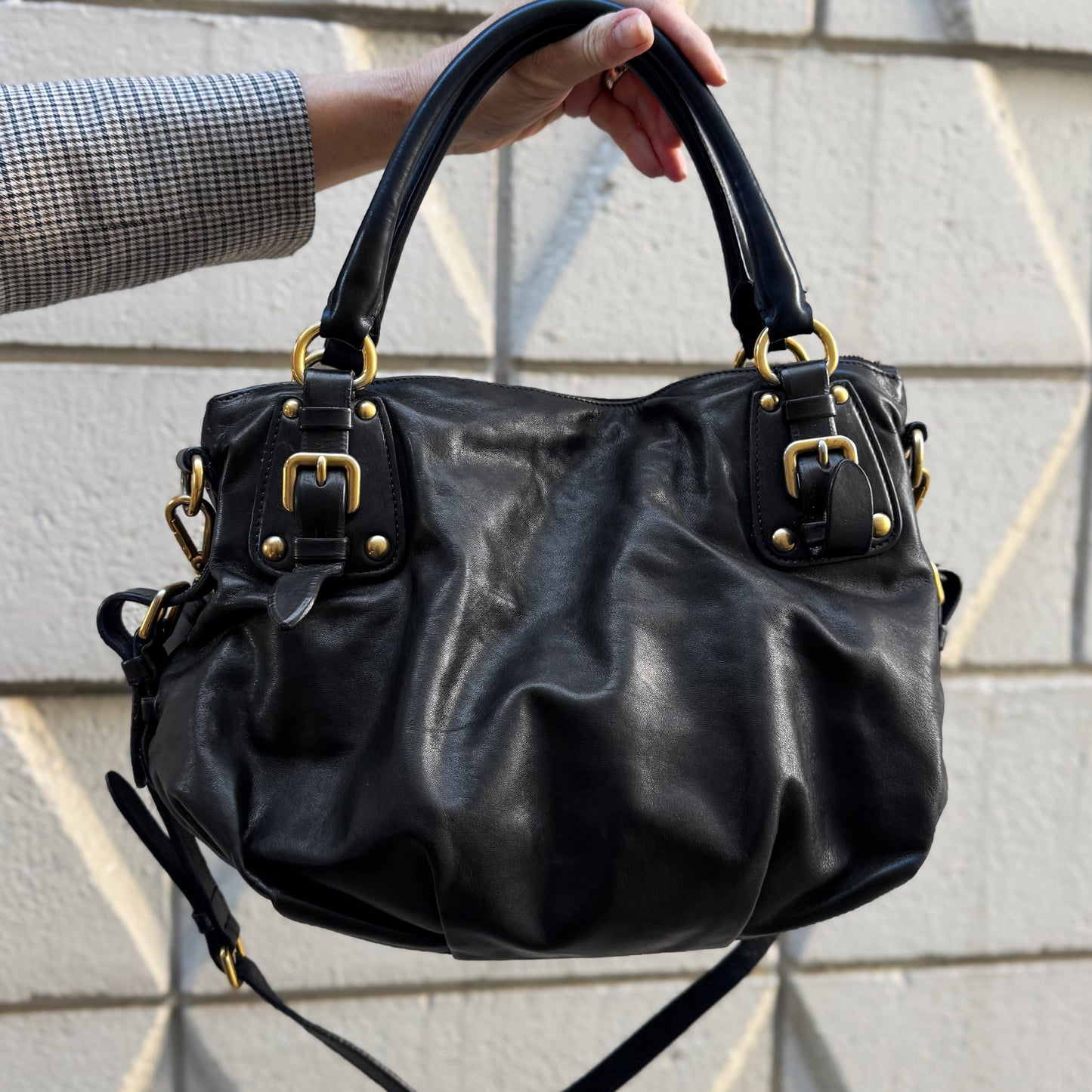 Prada Soft Calfskin Two Way Bag