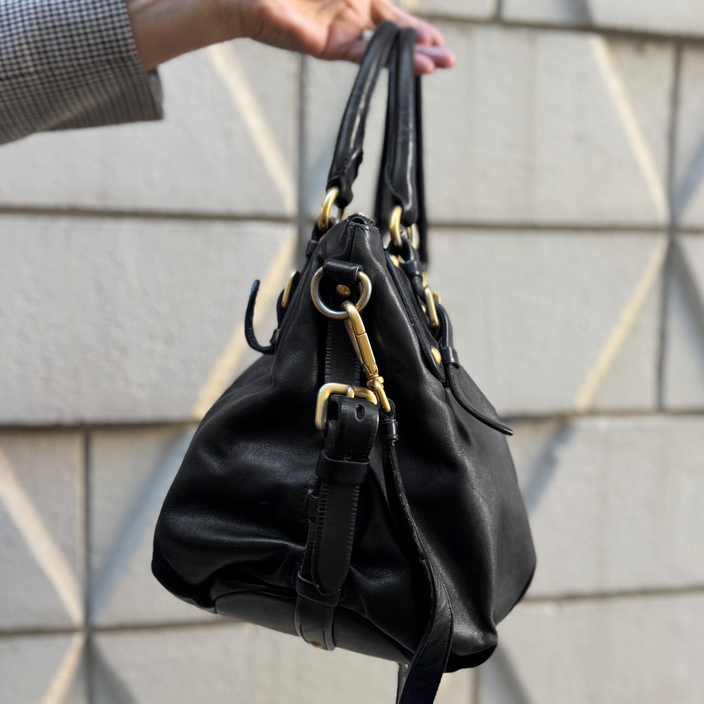 Prada Soft Calfskin Two Way Bag