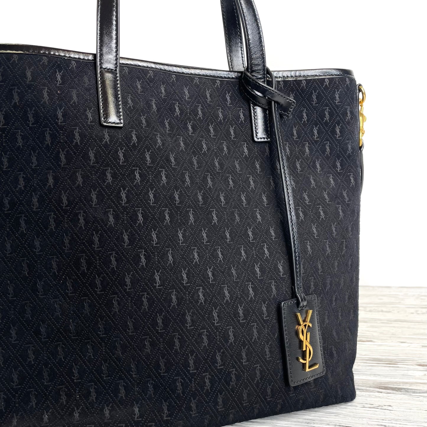 Saint Laurent Toy Monogram-Embossed Suede Bag