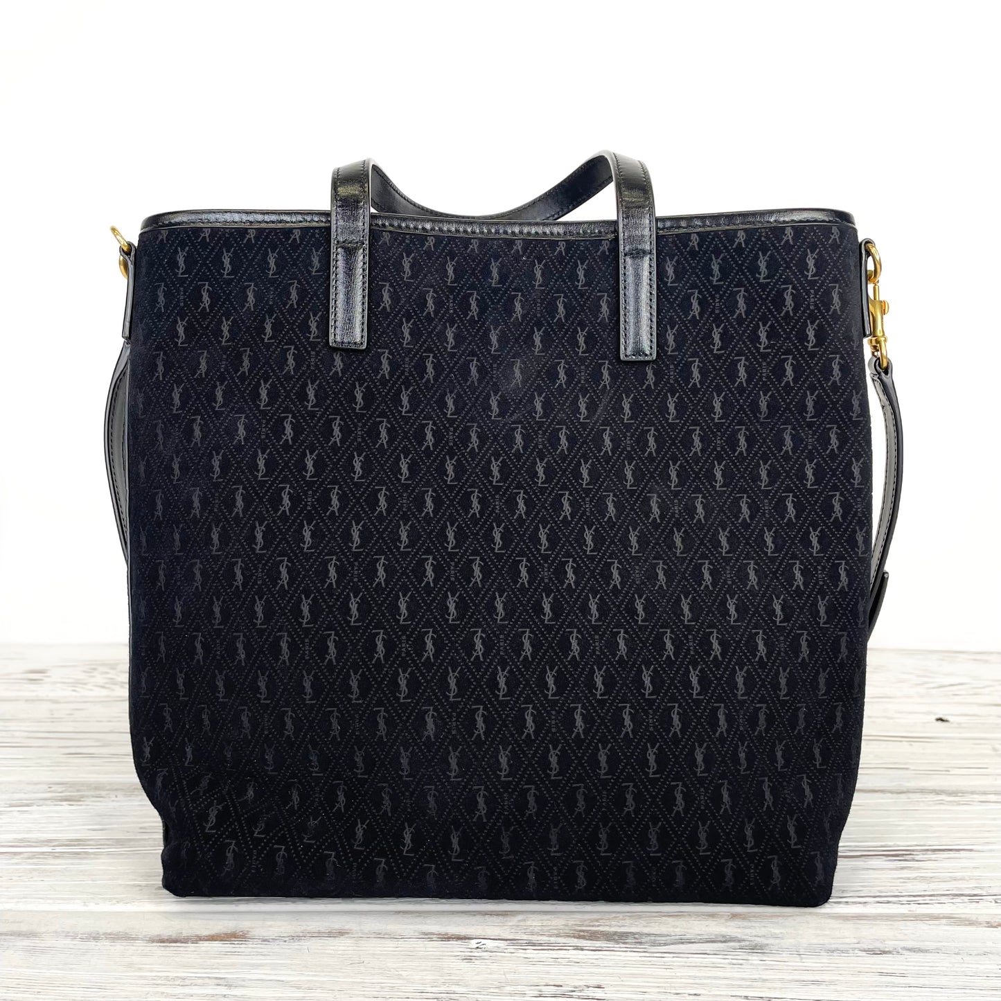 Saint Laurent Toy Monogram-Embossed Suede Bag