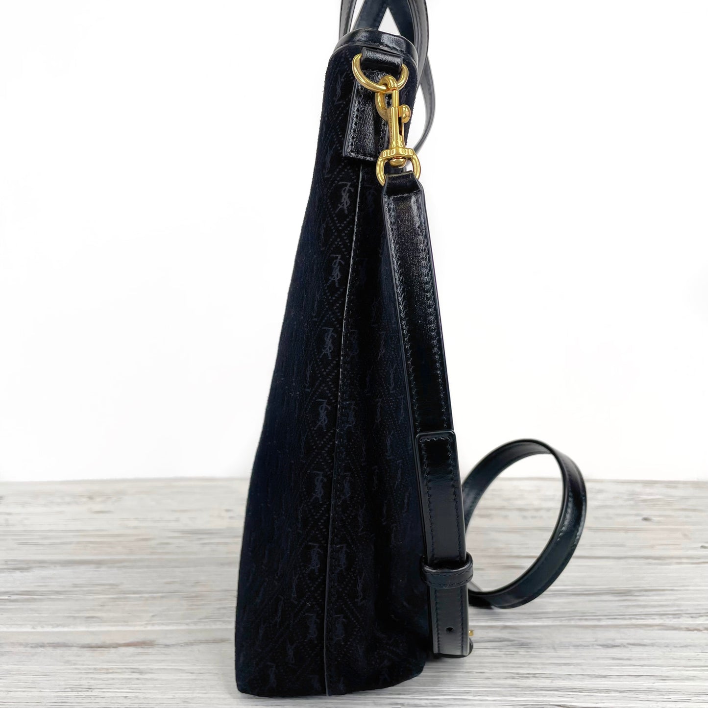 Saint Laurent Toy Monogram-Embossed Suede Bag