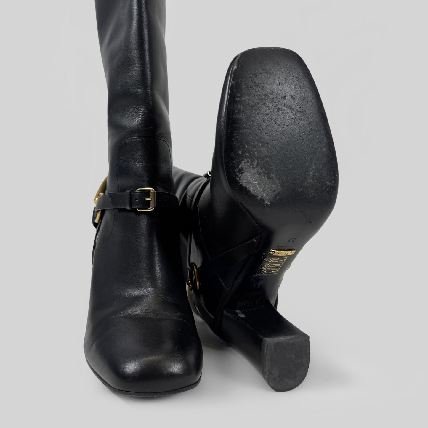 Gucci Horsebit Leather Tall Boots