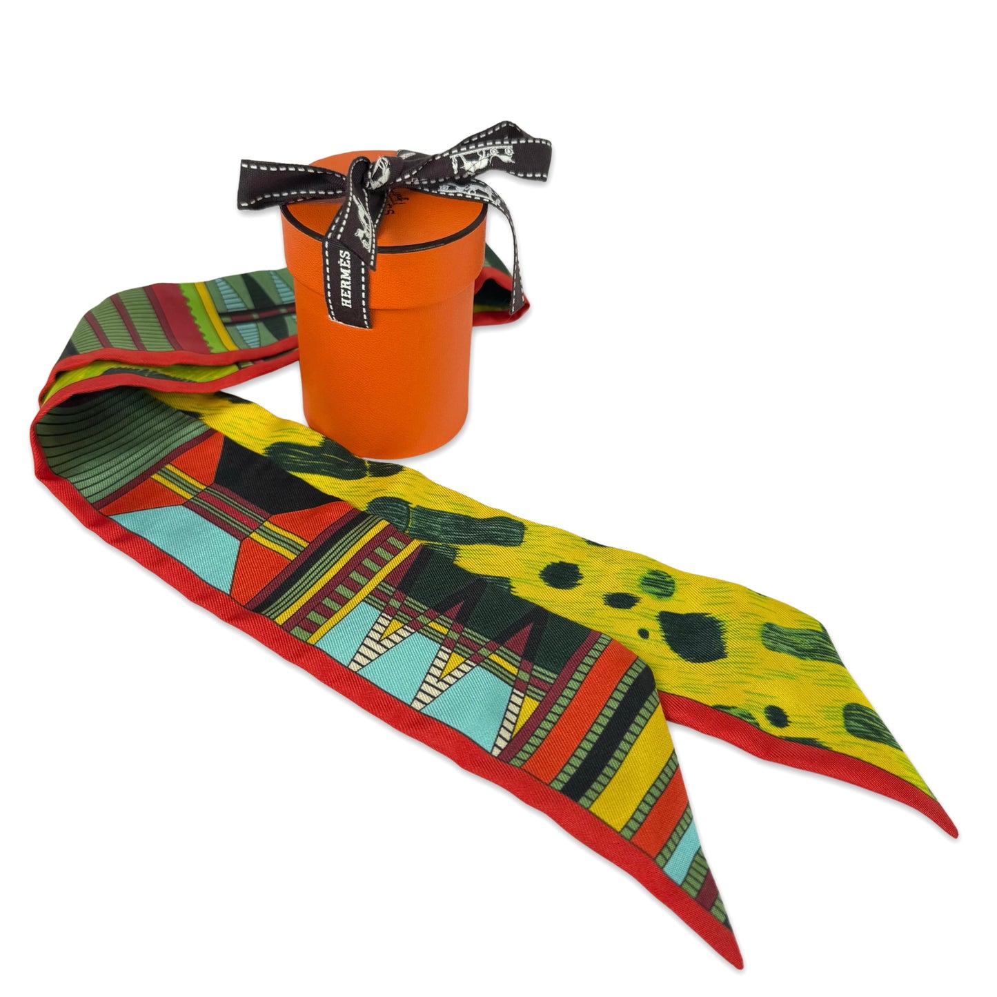 Hermès Pelage et Camouflage Twilly Scarf