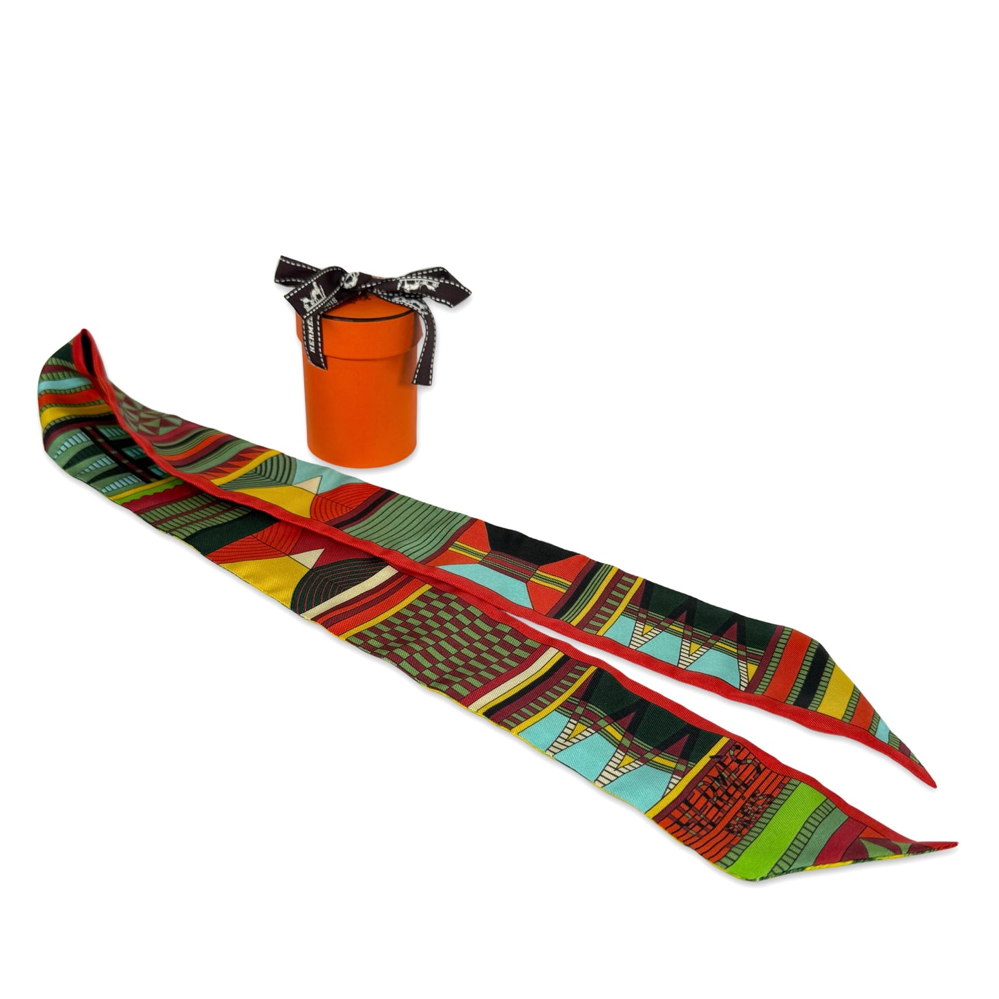 Hermès Pelage et Camouflage Twilly Scarf