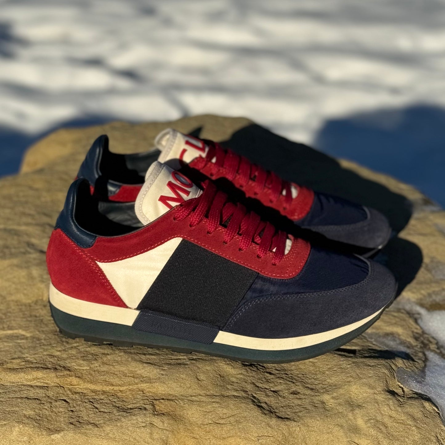 Moncler Tricolor Horace Low-Top Sneakers