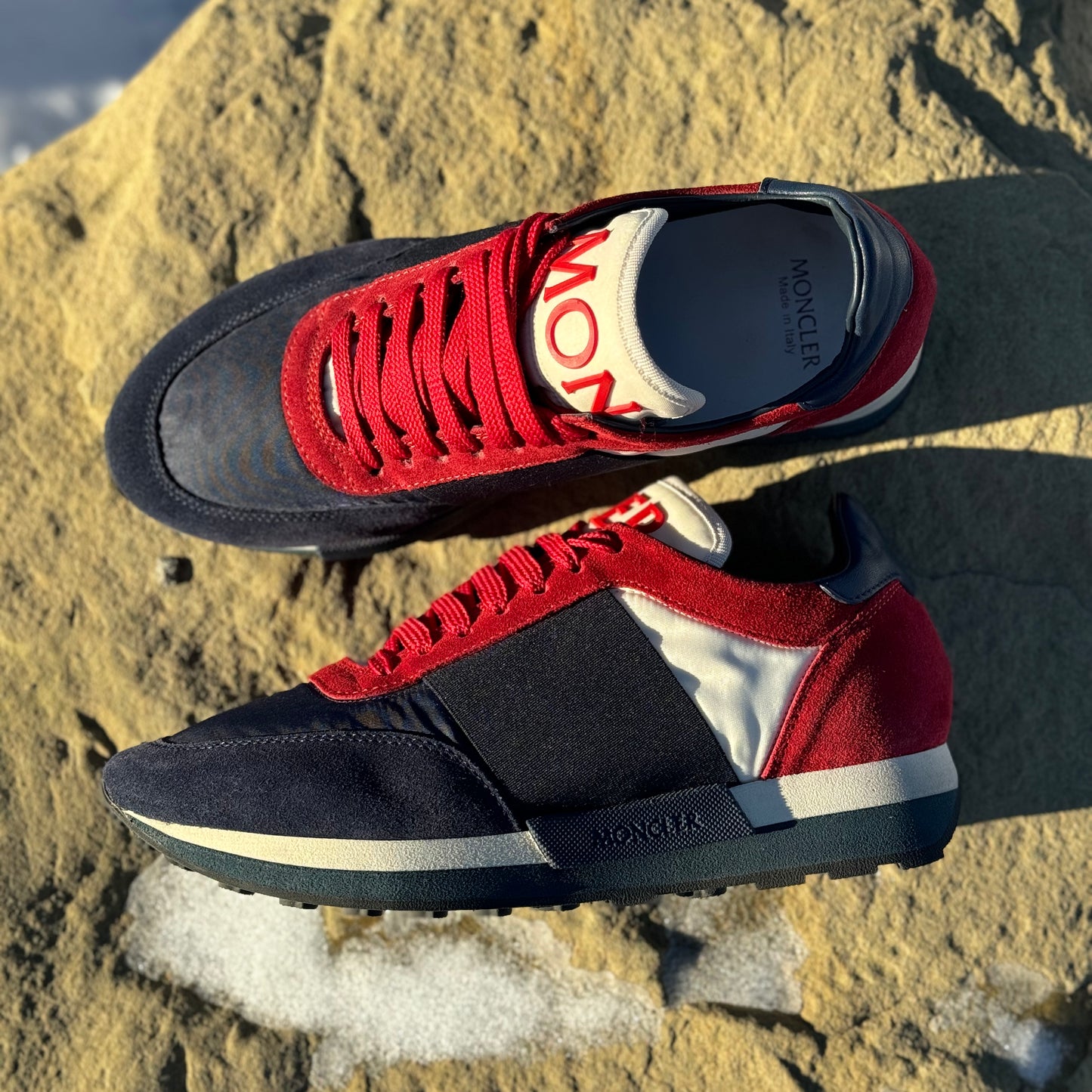 Moncler Tricolor Horace Low-Top Sneakers