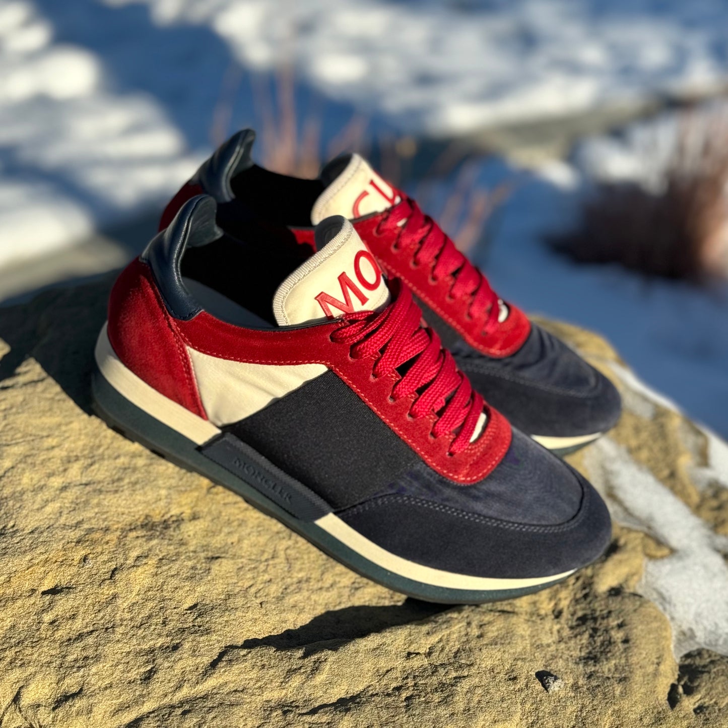Moncler Tricolor Horace Low-Top Sneakers