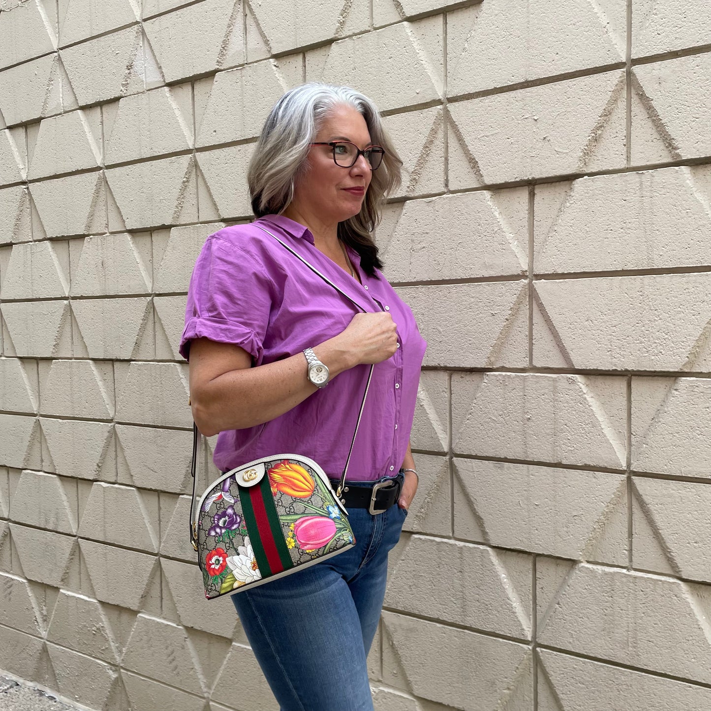 Gucci Ophidia Floral Dome Bag