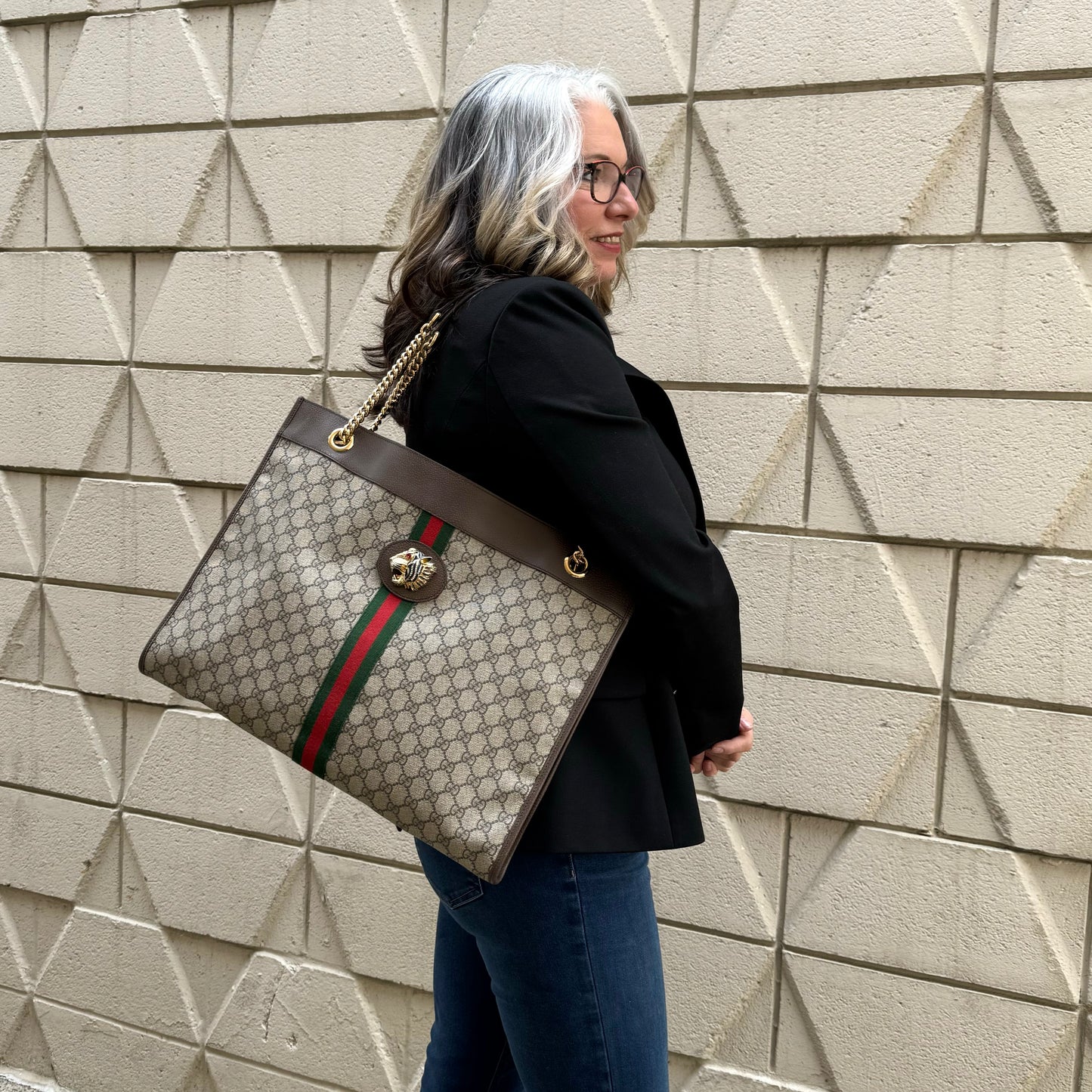 Gucci Rajah Supreme Tote Bag