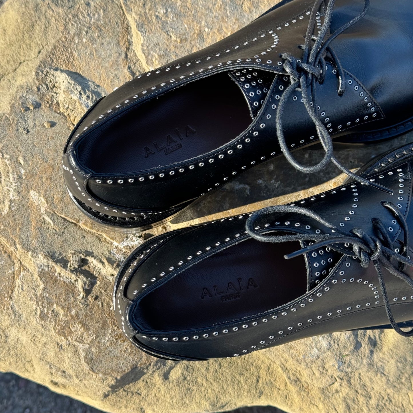 Alaïa Grommet Studded Loafers