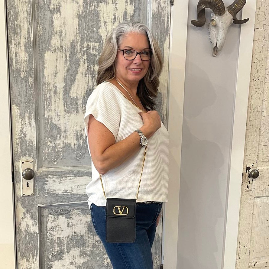 Valentino Loco Leather Crossbody Phone Case