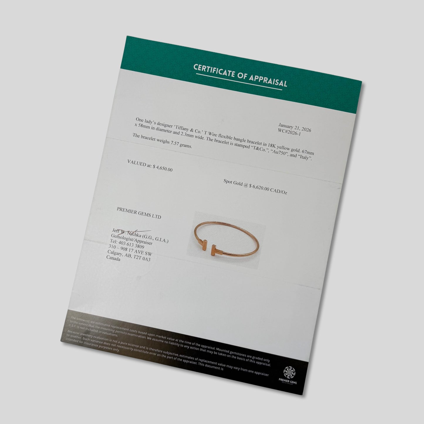 Tiffany & Co. T Wire Bracelet