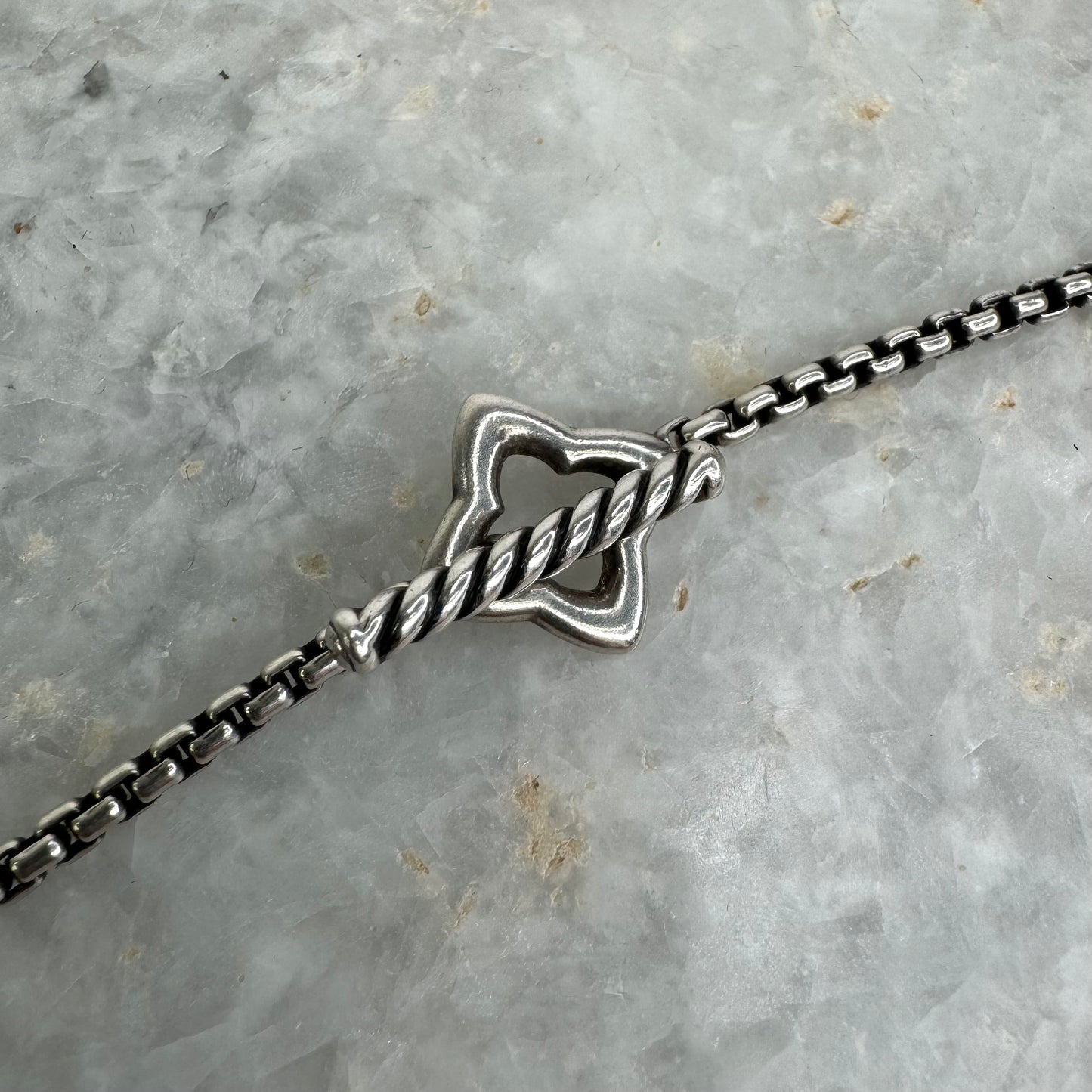 David Yurman Quatrefoil Box Chain Necklace
