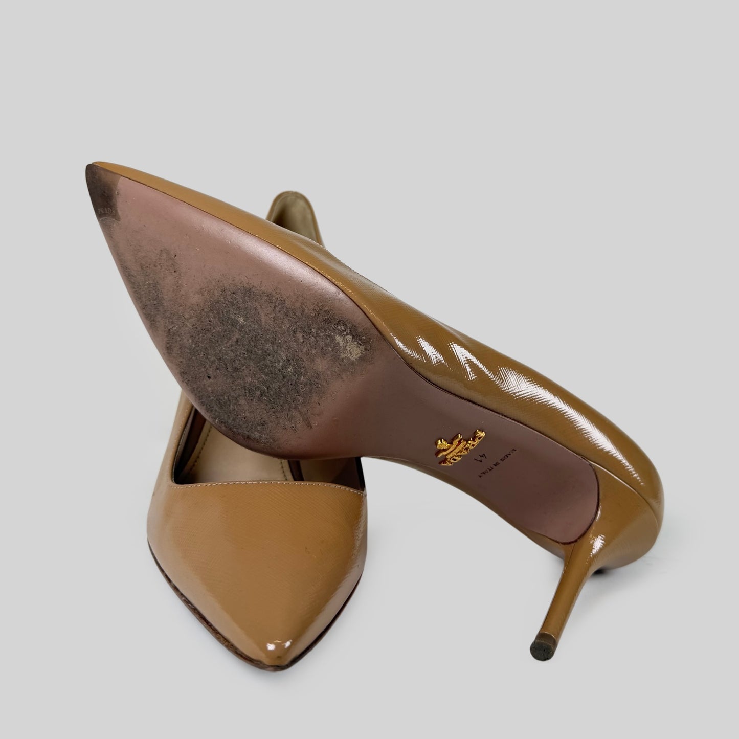 Prada Saffiano Patent Leather Pumps