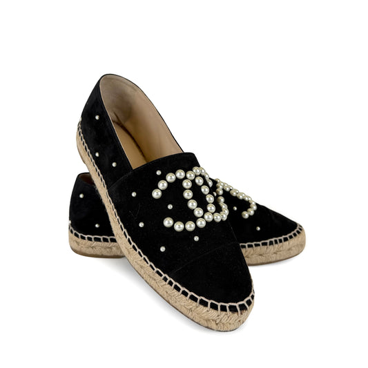 Chanel Pearl CC Espadrilles