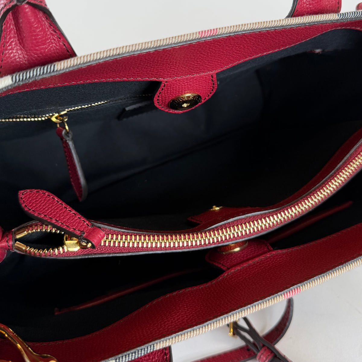 Burberry Check Banner Tote Bag