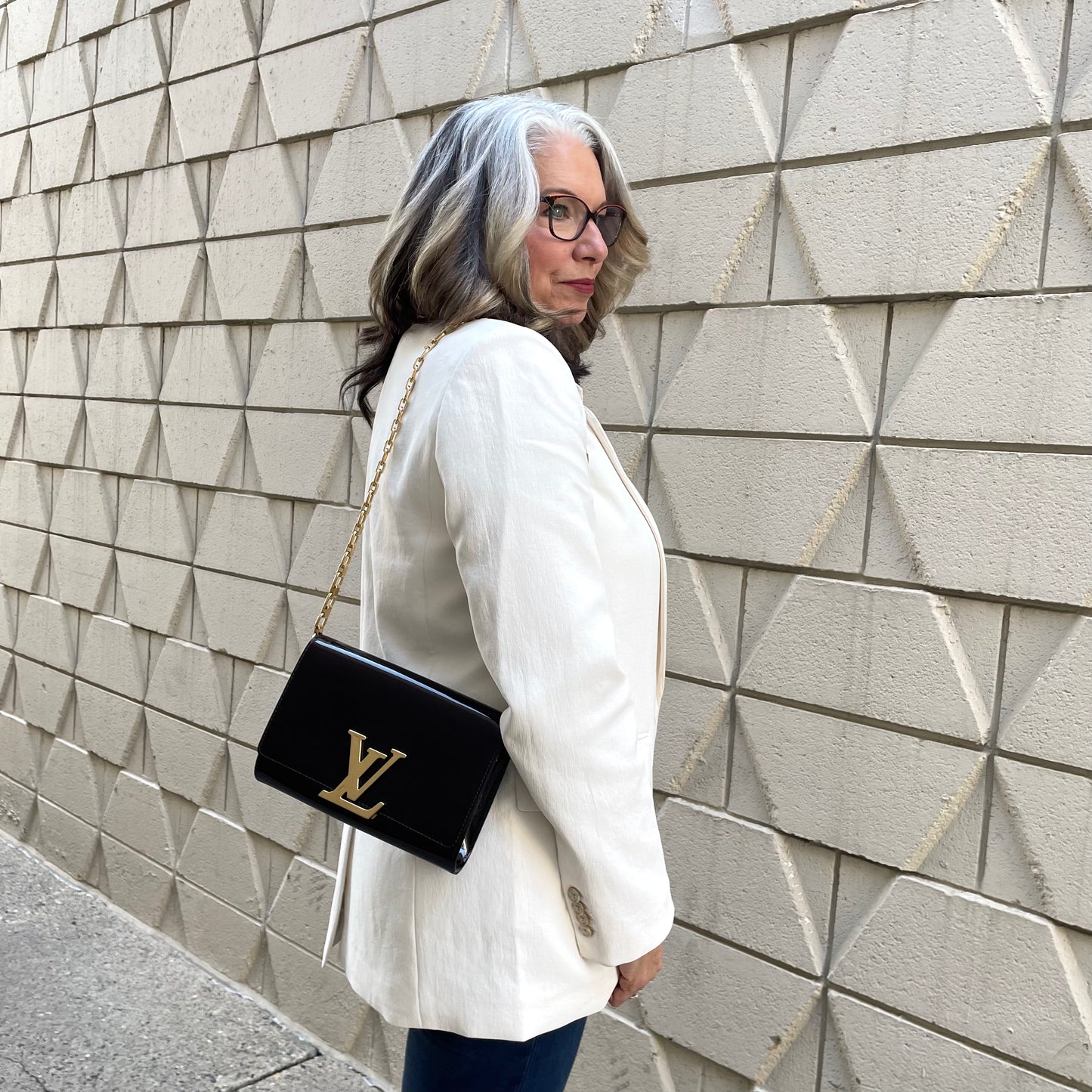 Louis Vuitton Vernis Louise Chain Clutch