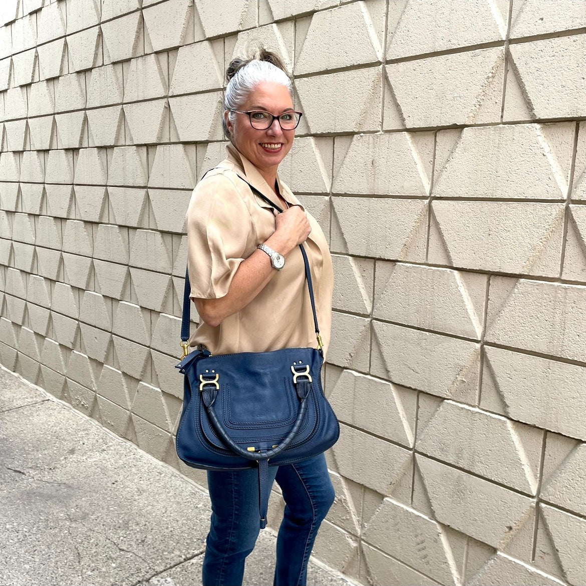 Chloe Marcie Blue Bag