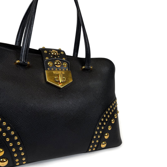Prada Promenade Studded Satchel