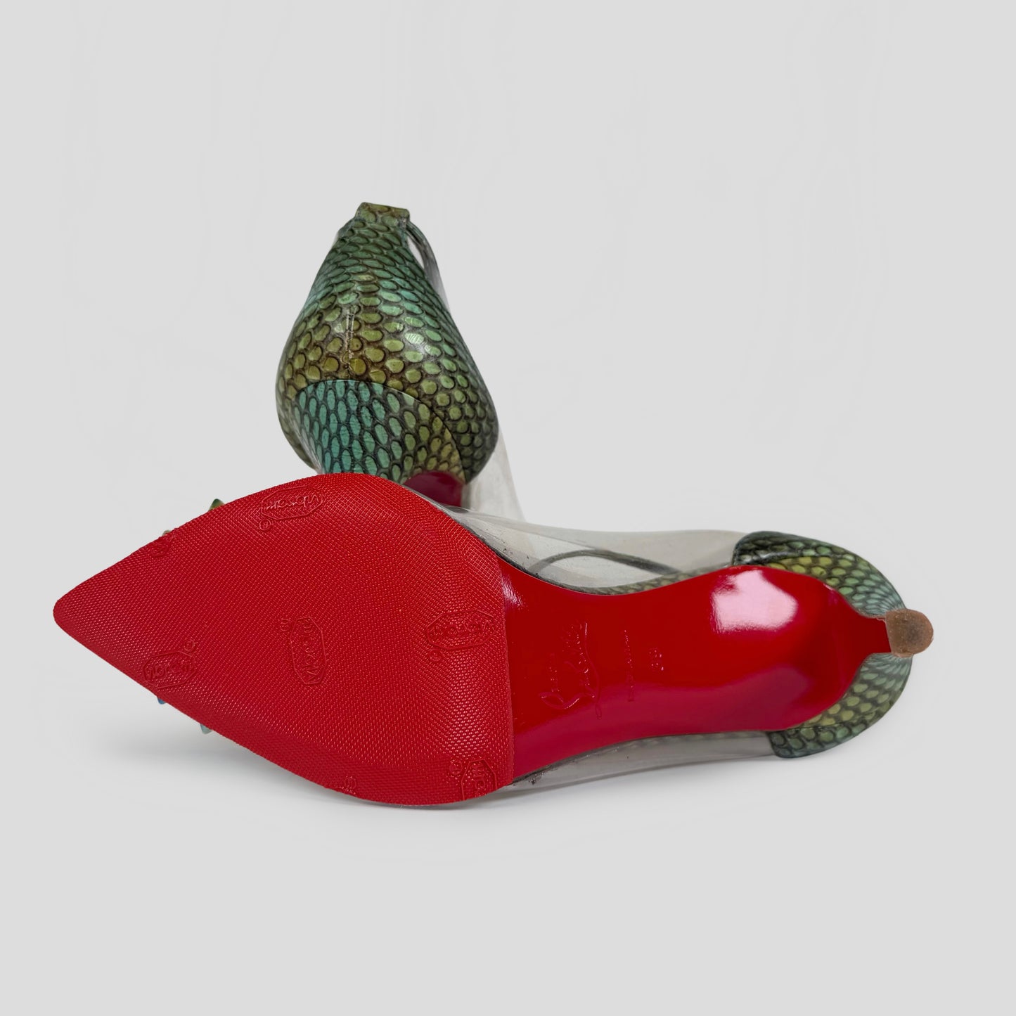 Christian Louboutin Just Picks Spike Snakeskin Pumps