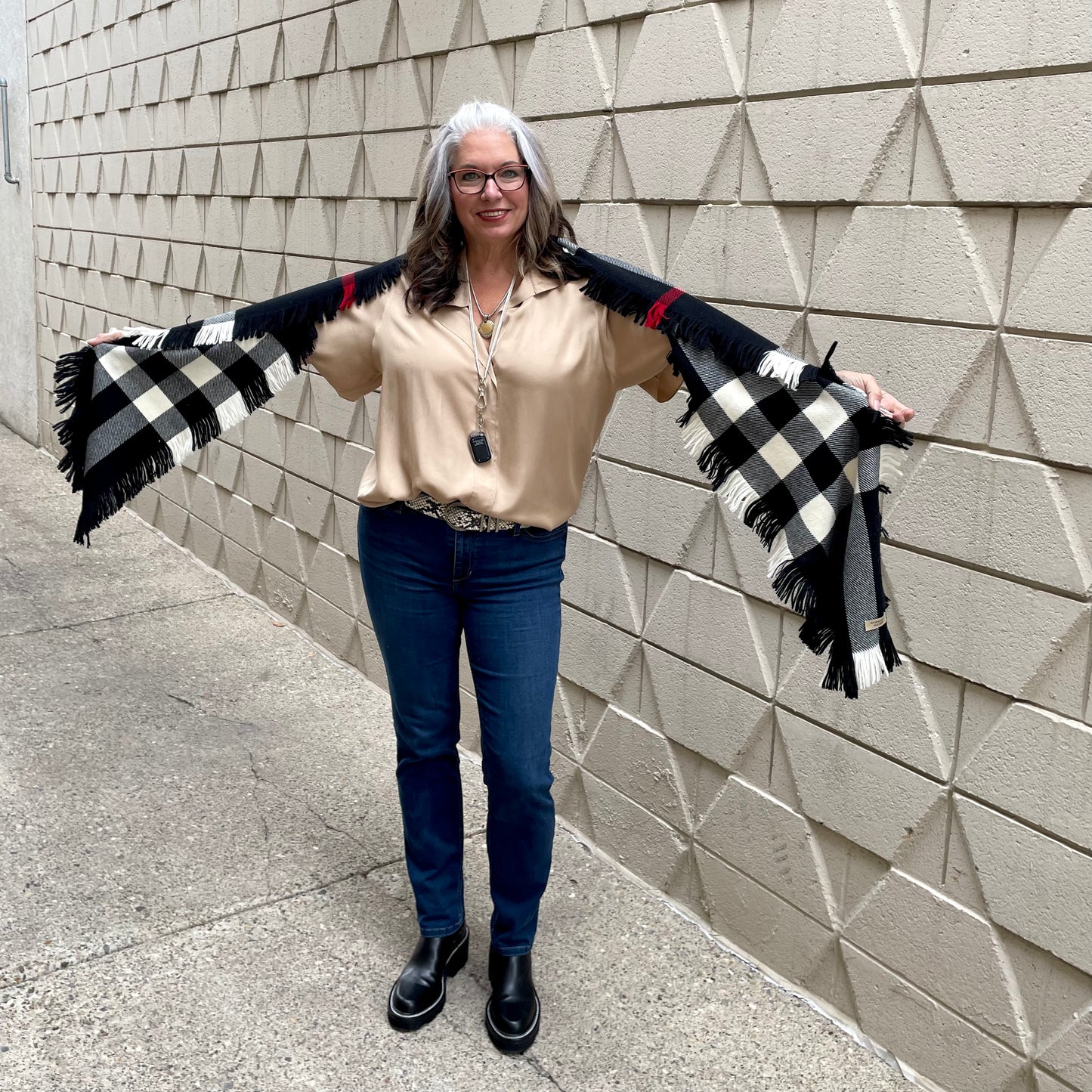 Burberry Fringe Wool Scarf