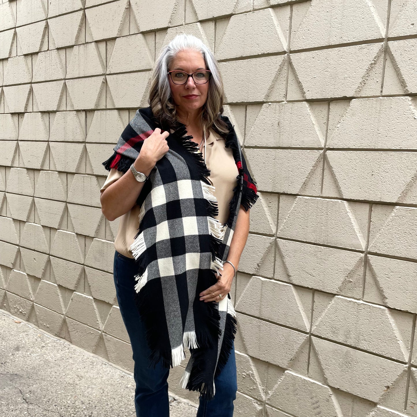 Burberry Fringe Wool Scarf