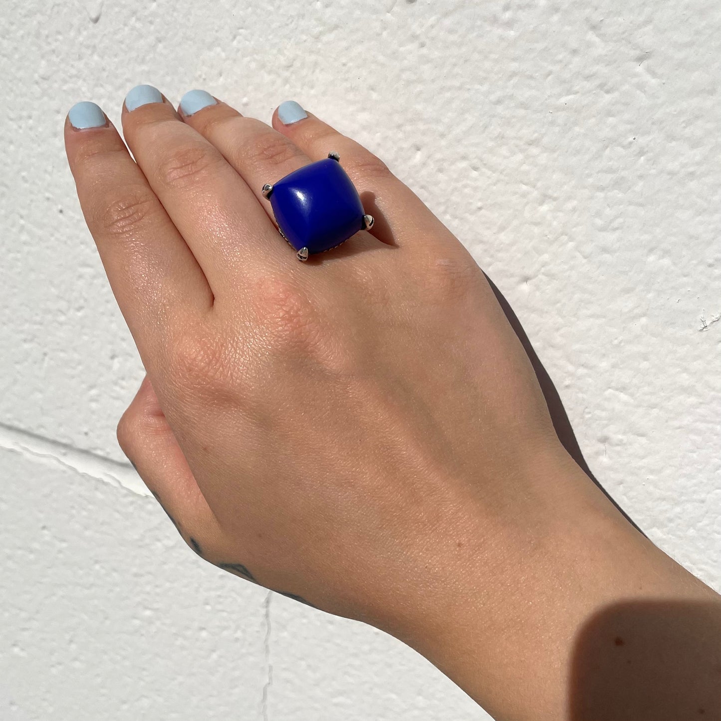 David Yurman 925 Silver Lapis Lazuli Ring