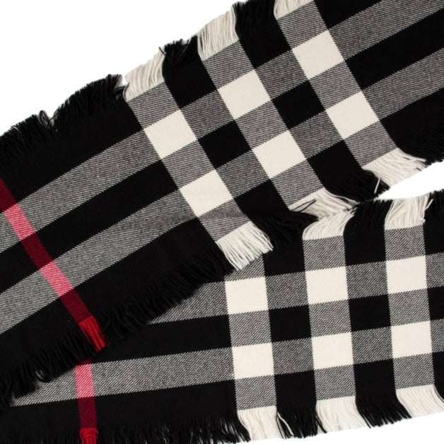 Burberry Fringe Wool Scarf