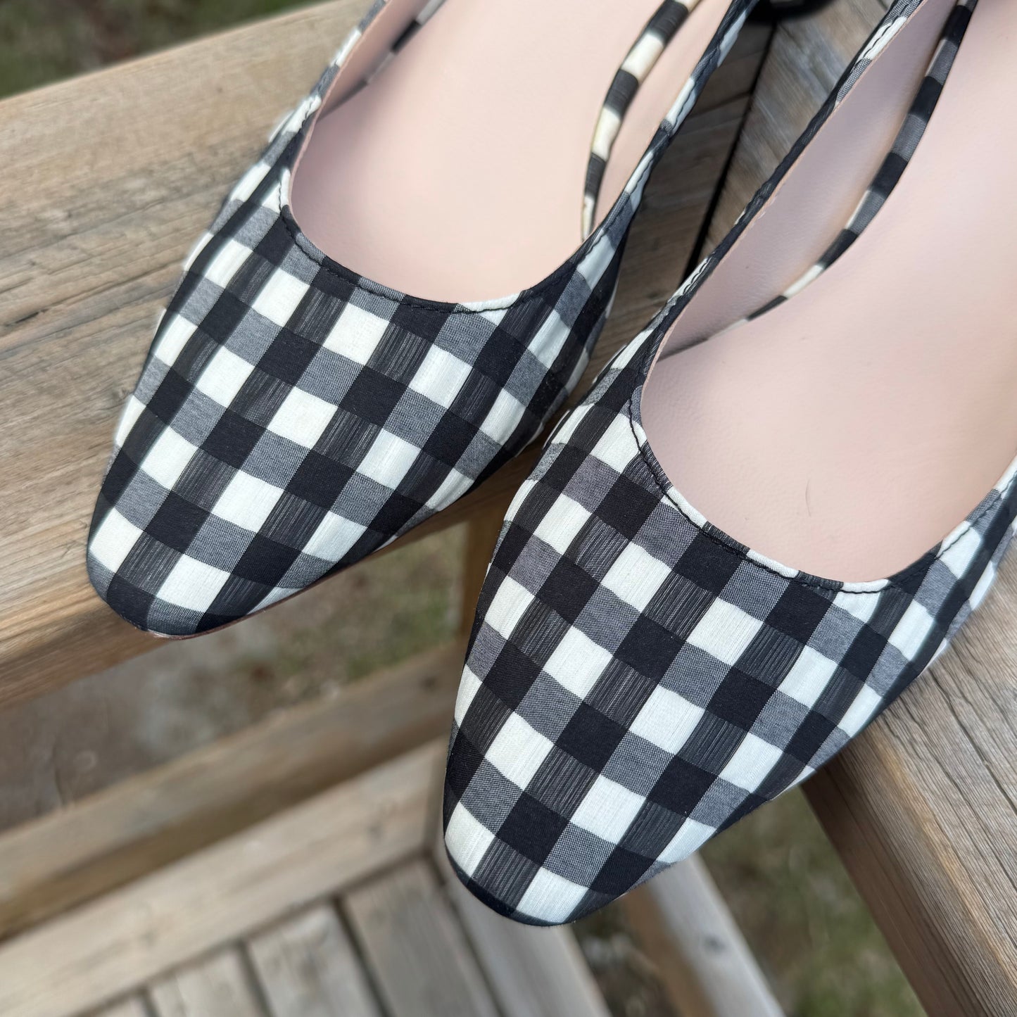 Loeffler Randall Fabric Check Pattern Shoes