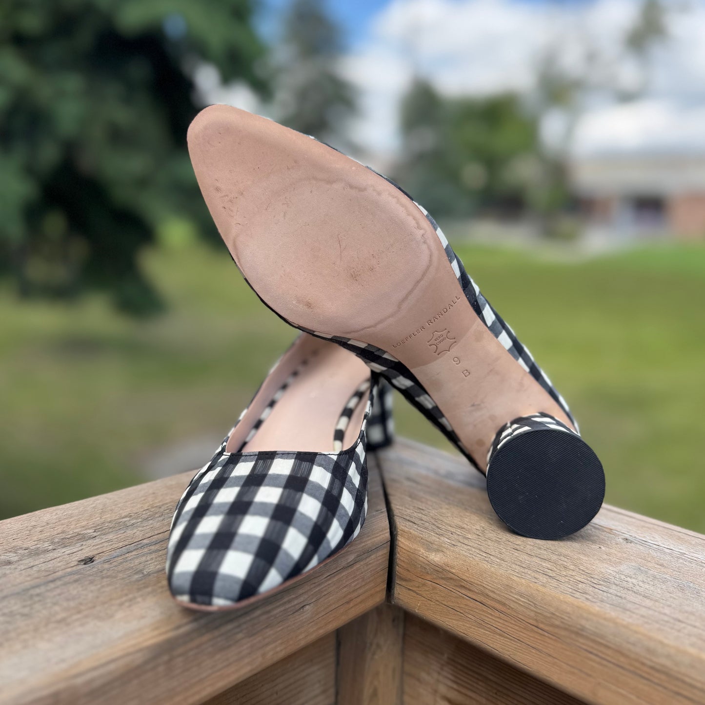 Loeffler Randall Fabric Check Pattern Shoes