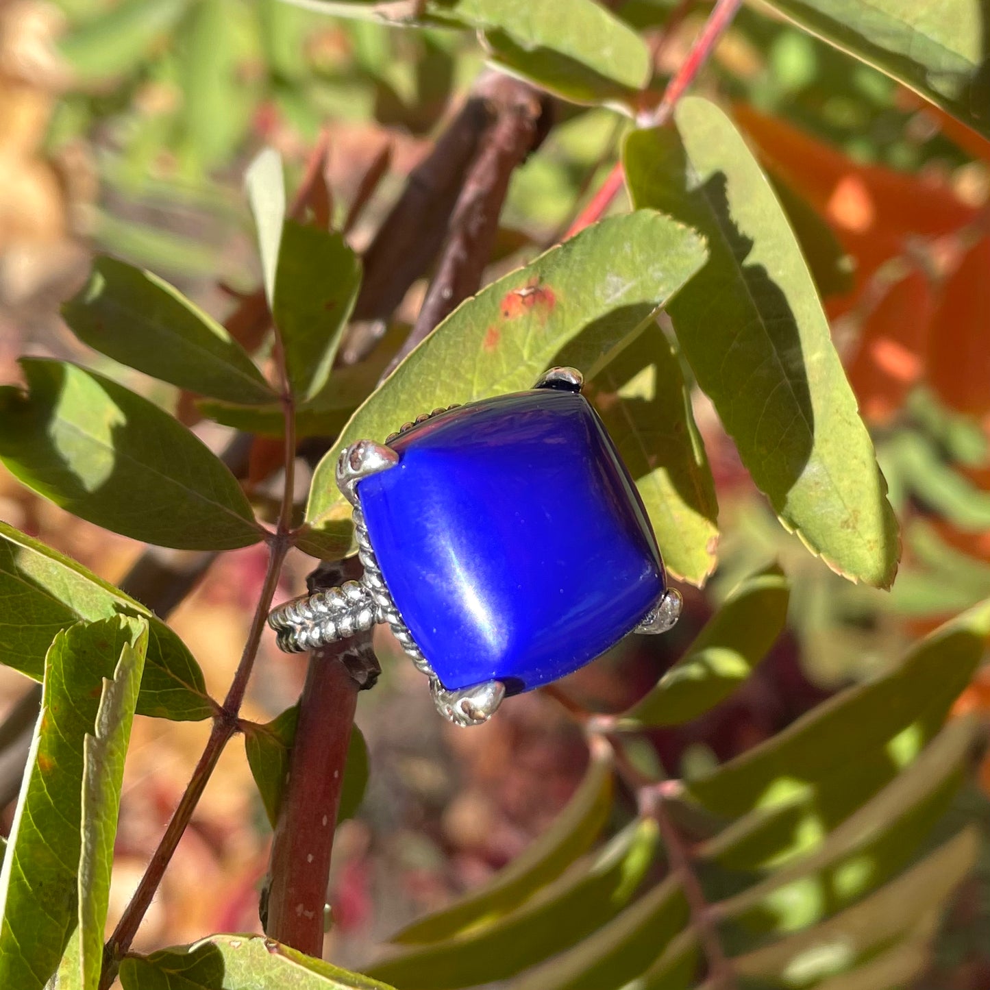 David Yurman 925 Silver Lapis Lazuli Ring