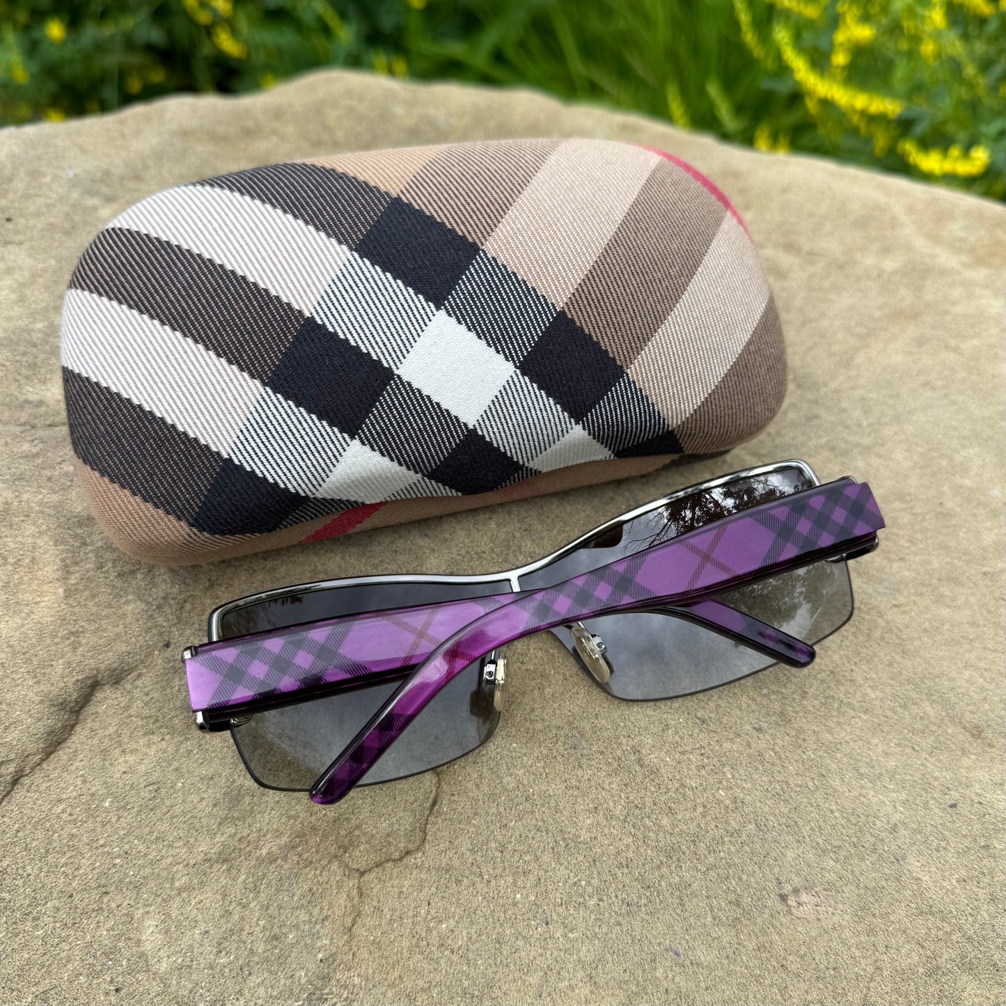Burberry Purple Check Sunglasses