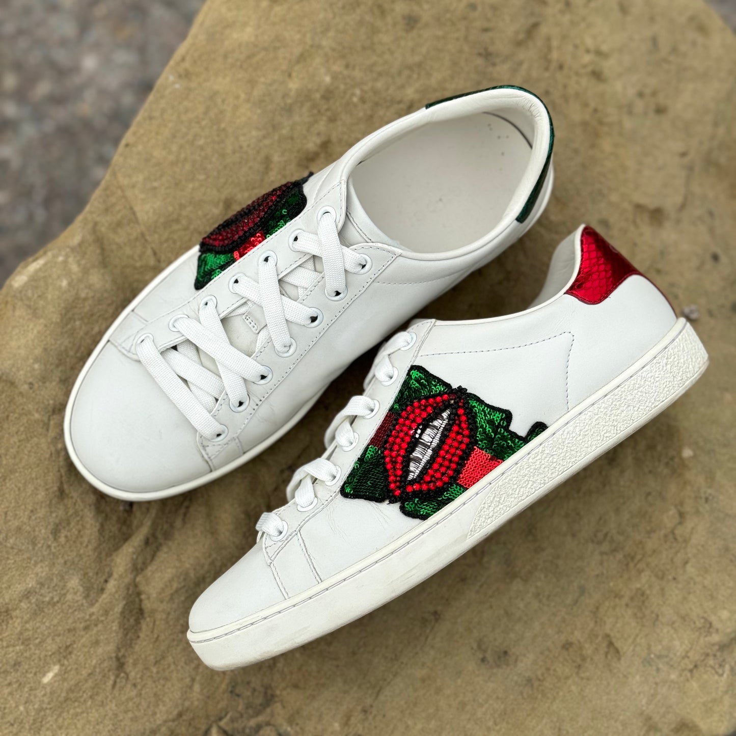 Gucci Ace Lip Sneakers